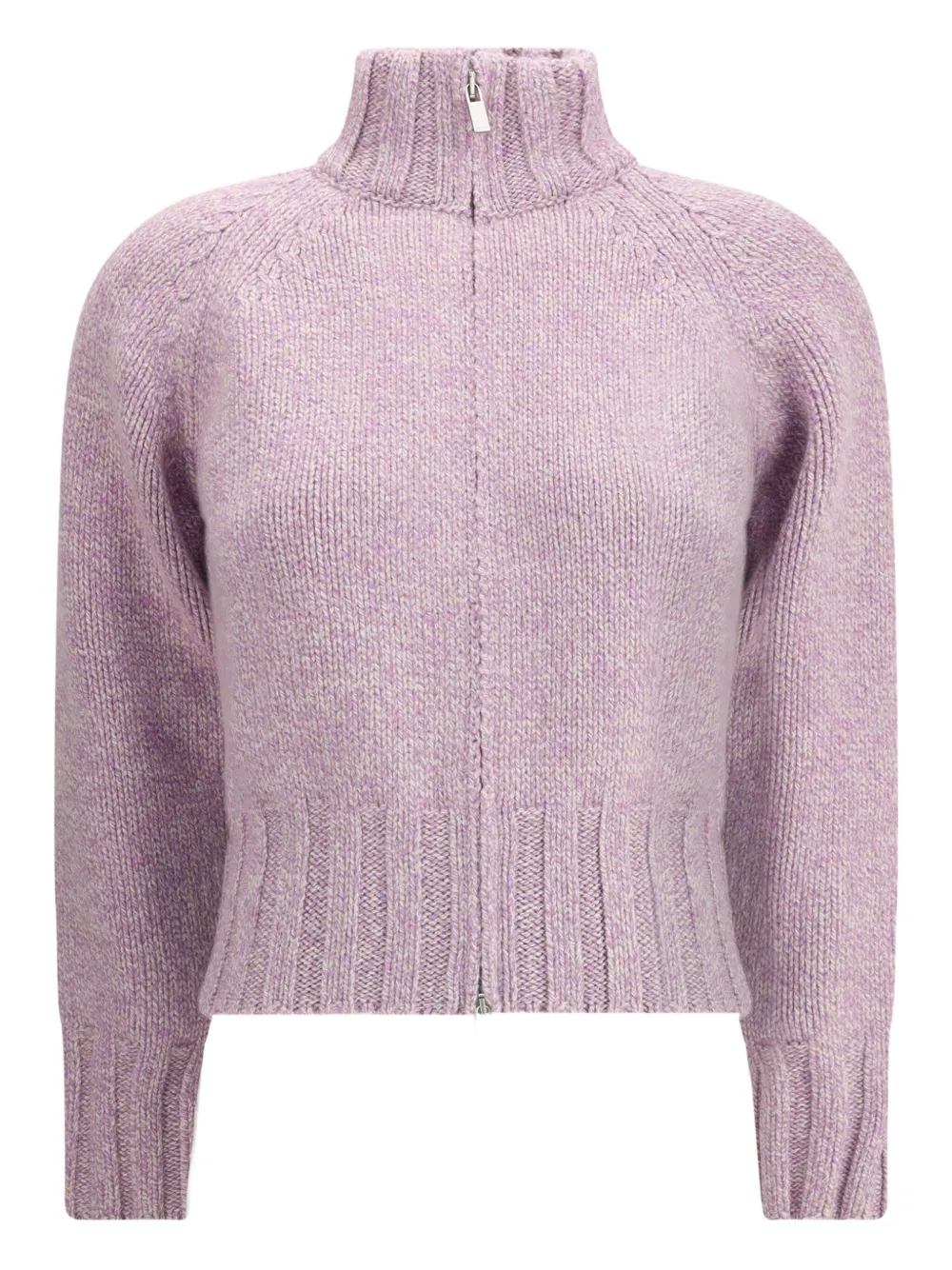 Magda Butrym high-neck zip-front cardigan Roze