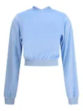 Balenciaga tie-detail zip-up top - Blue