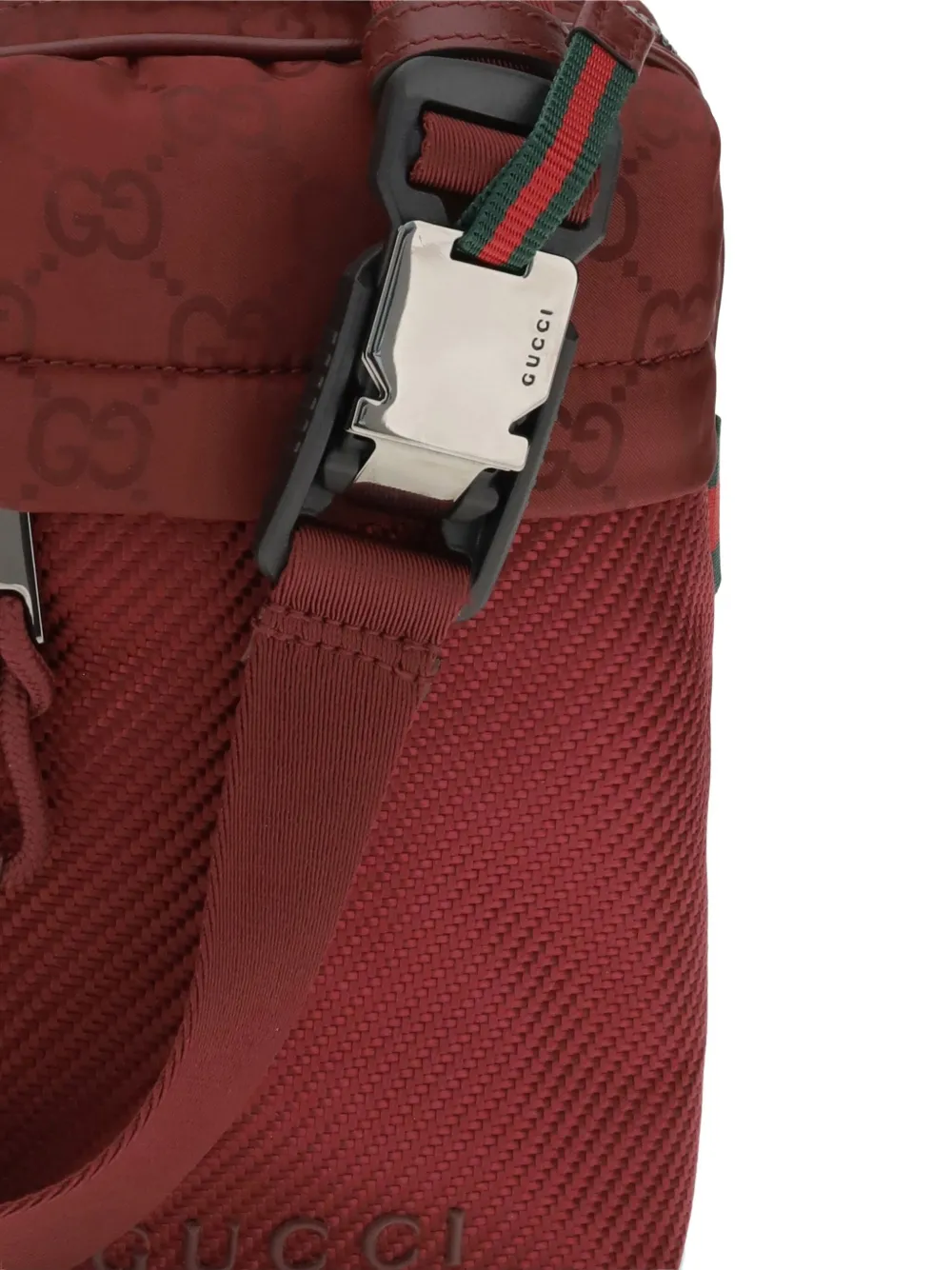 Gucci Kleine GG nylon crossbodytas Rood