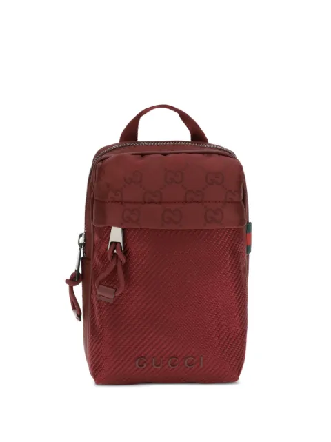 Gucci شنطة كروس نايلون صغيرة GG