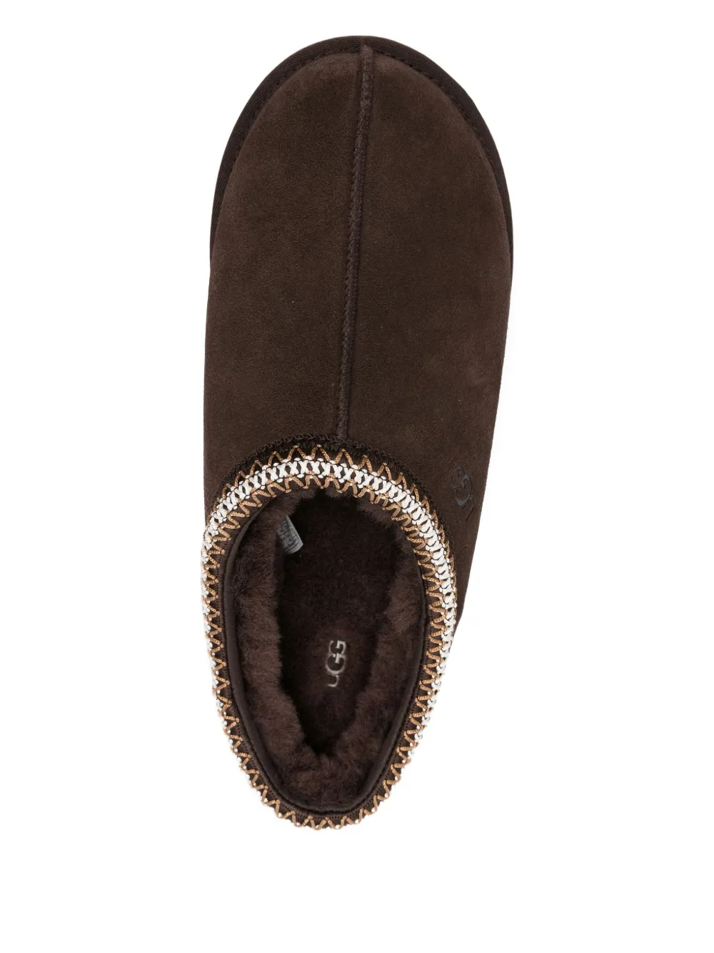 UGG braided-trim slippers Brown