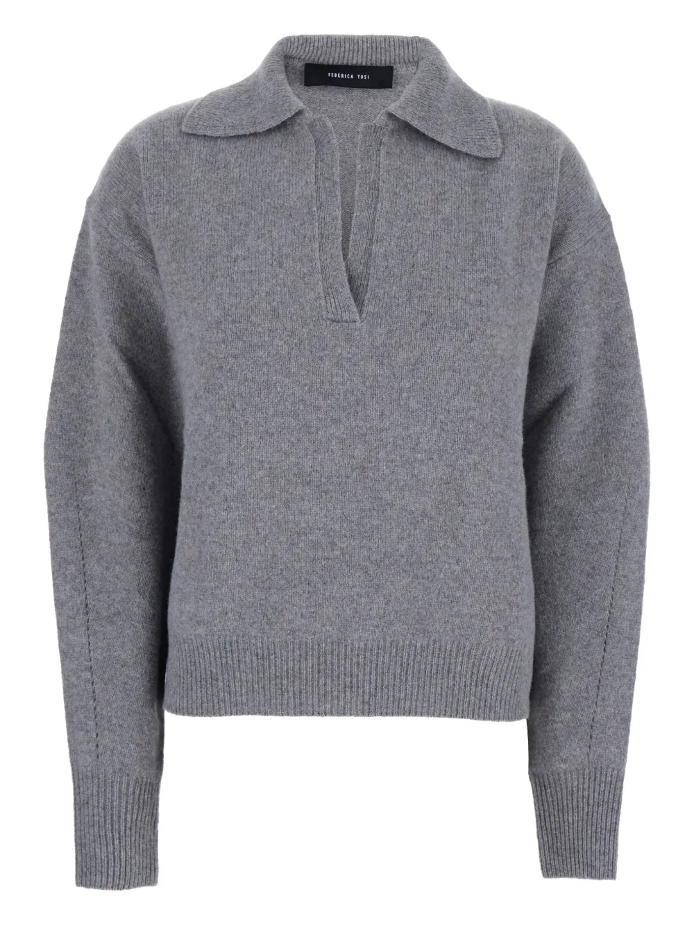 Federica Tosi polo-neck sweater Grijs
