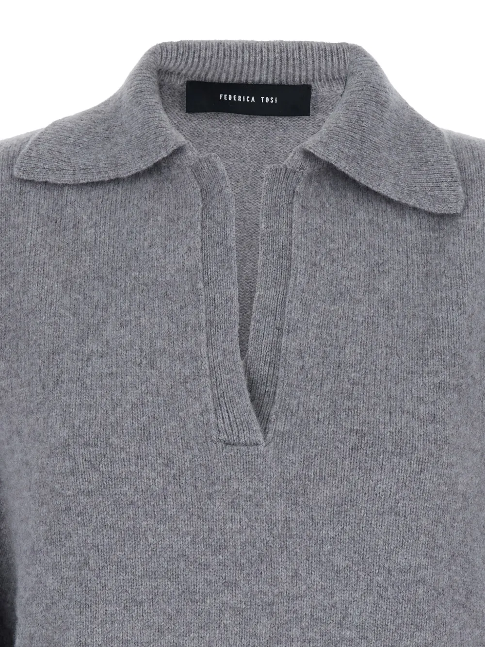 Federica Tosi polo-neck sweater Grijs