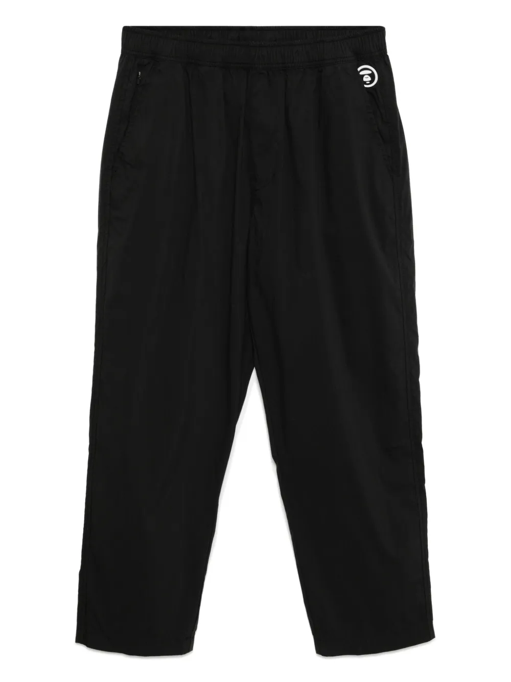 AAPE BY *A BATHING APE® logo-plaque trousers | Black | Image 1