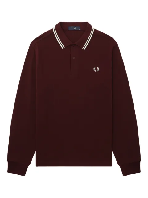 Fred Perry tipped-collar long-sleeve polo shirt