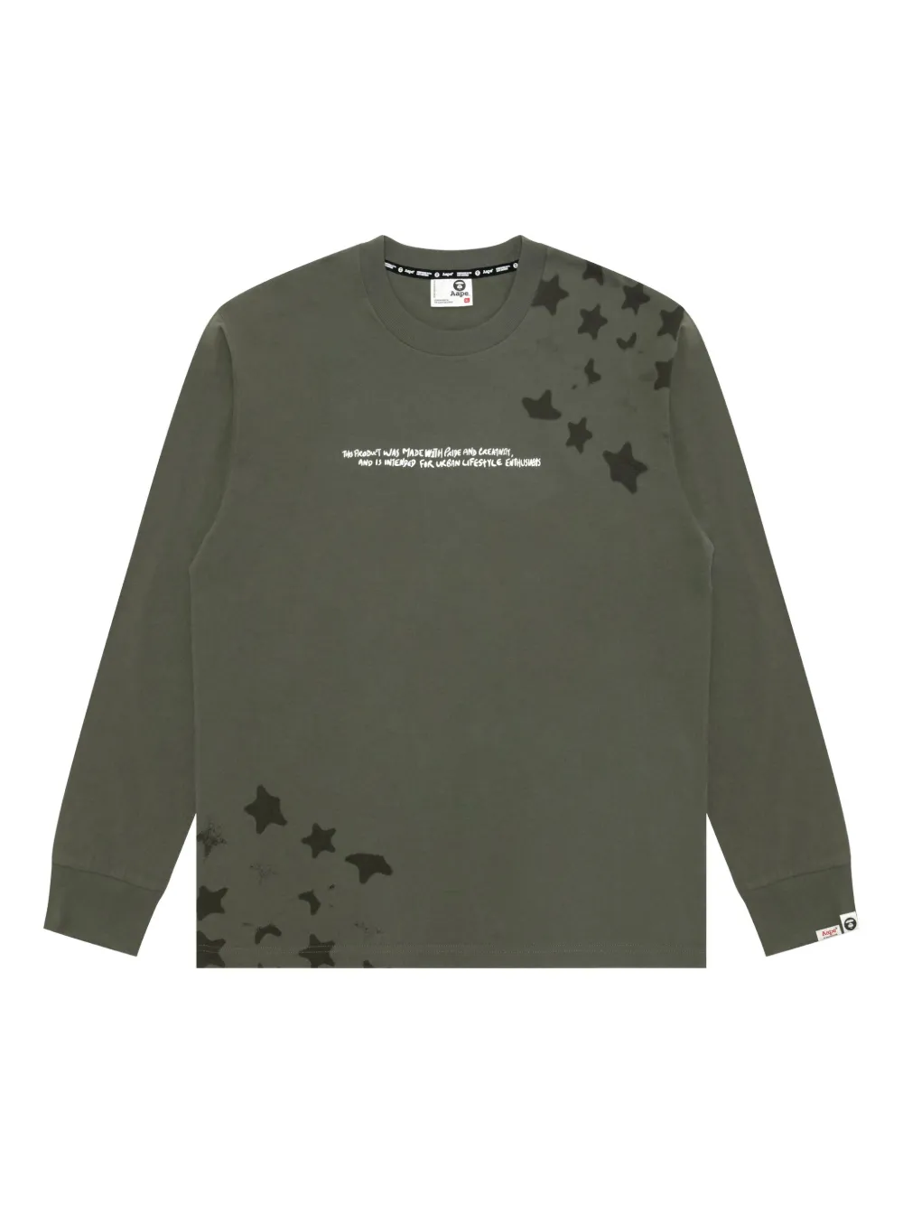 star camouflage long-sleeved sweatshirt