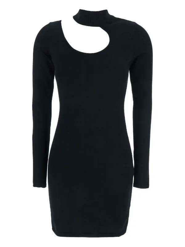 Federica Tosi Cut-out Turtleneck Dress - Black