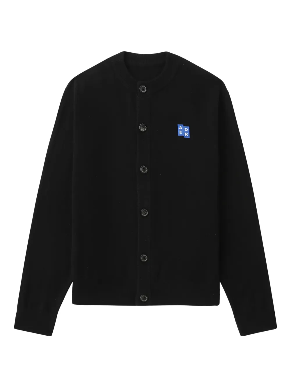 Sig; BL Tag button-fastening logo-patch cardigan