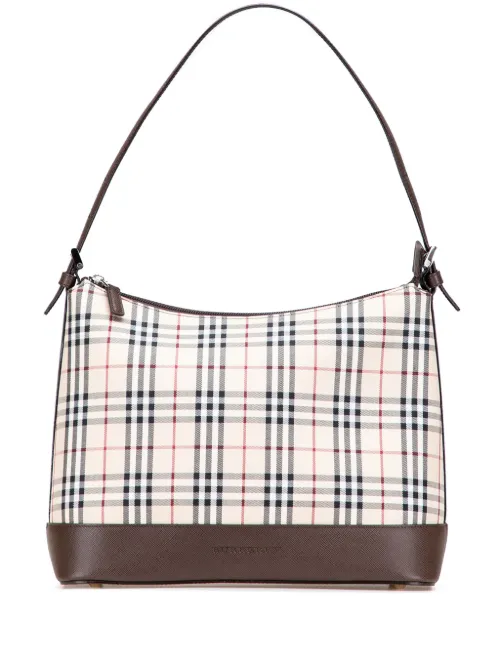 Sac porté épaule à motif House Check (2000-2017) - Burberry Pre-Owned - Modalova