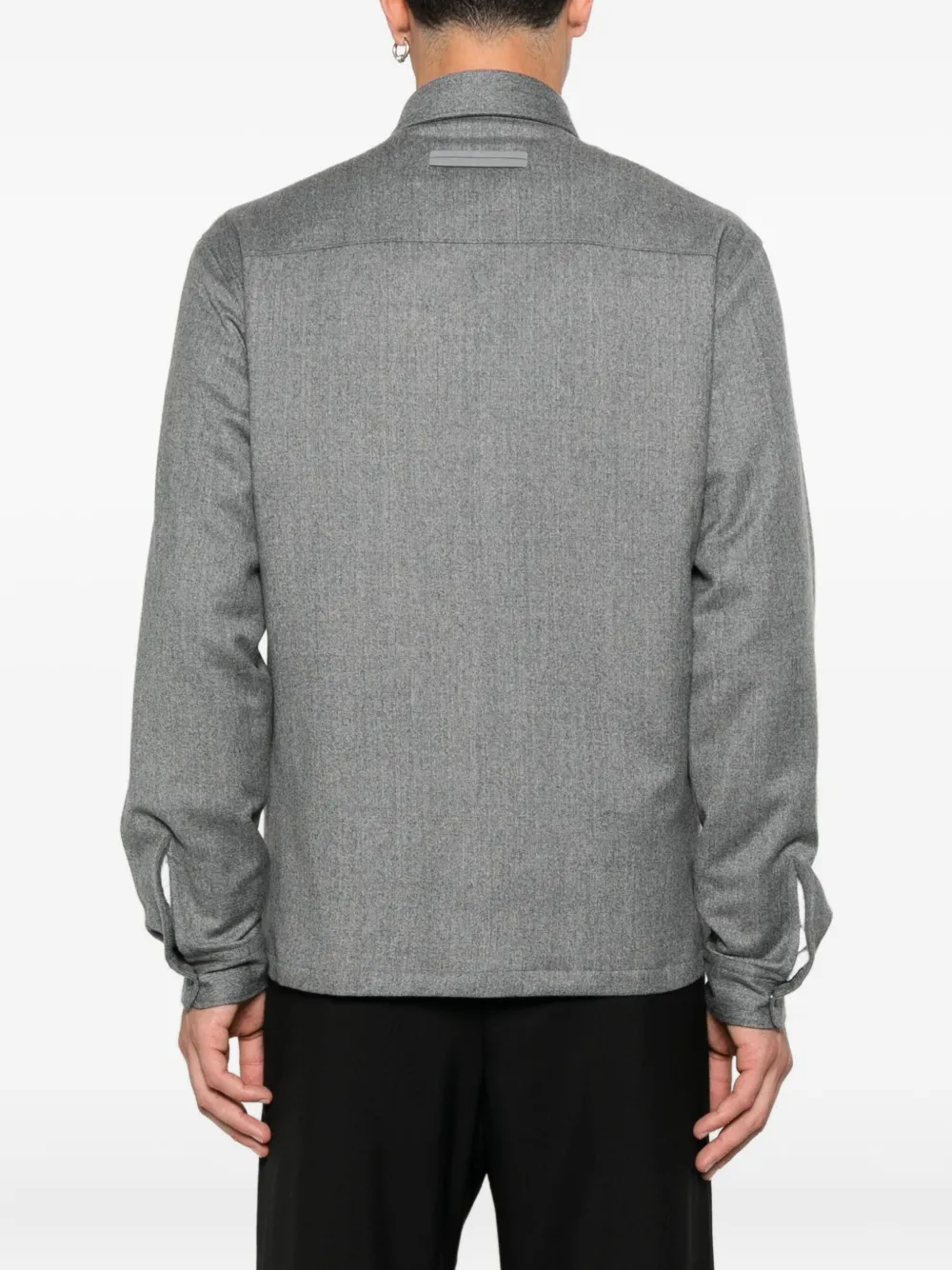 Zegna Overhemd met zak en ritssluiting Grijs
