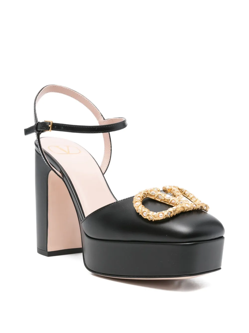 Valentino Garavani 110mm VLogo Signature platform pumps Black