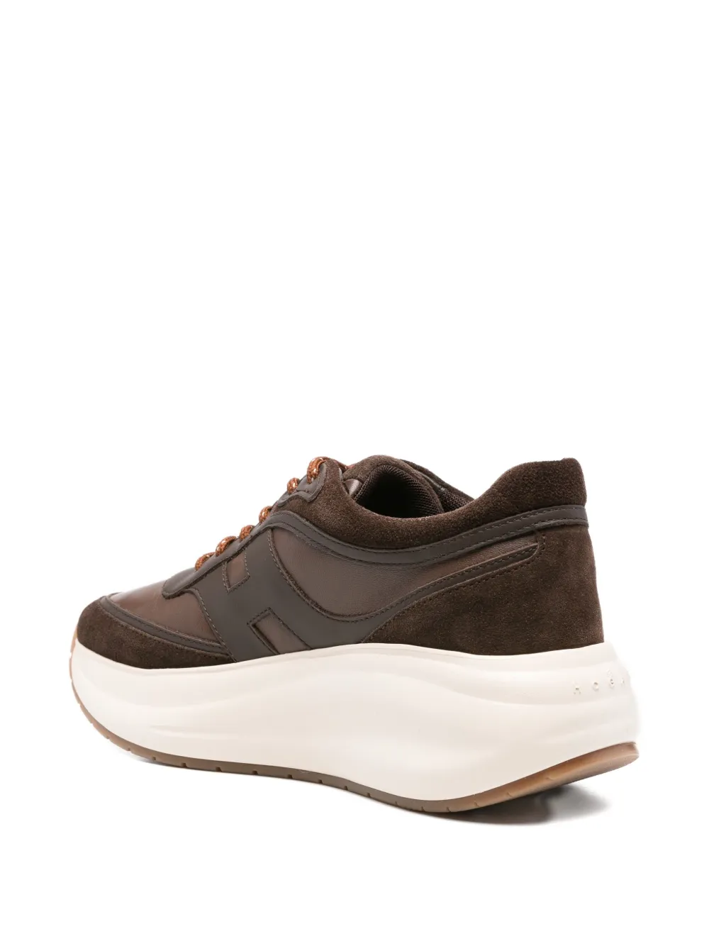 Hogan leather suede sneakers Brown
