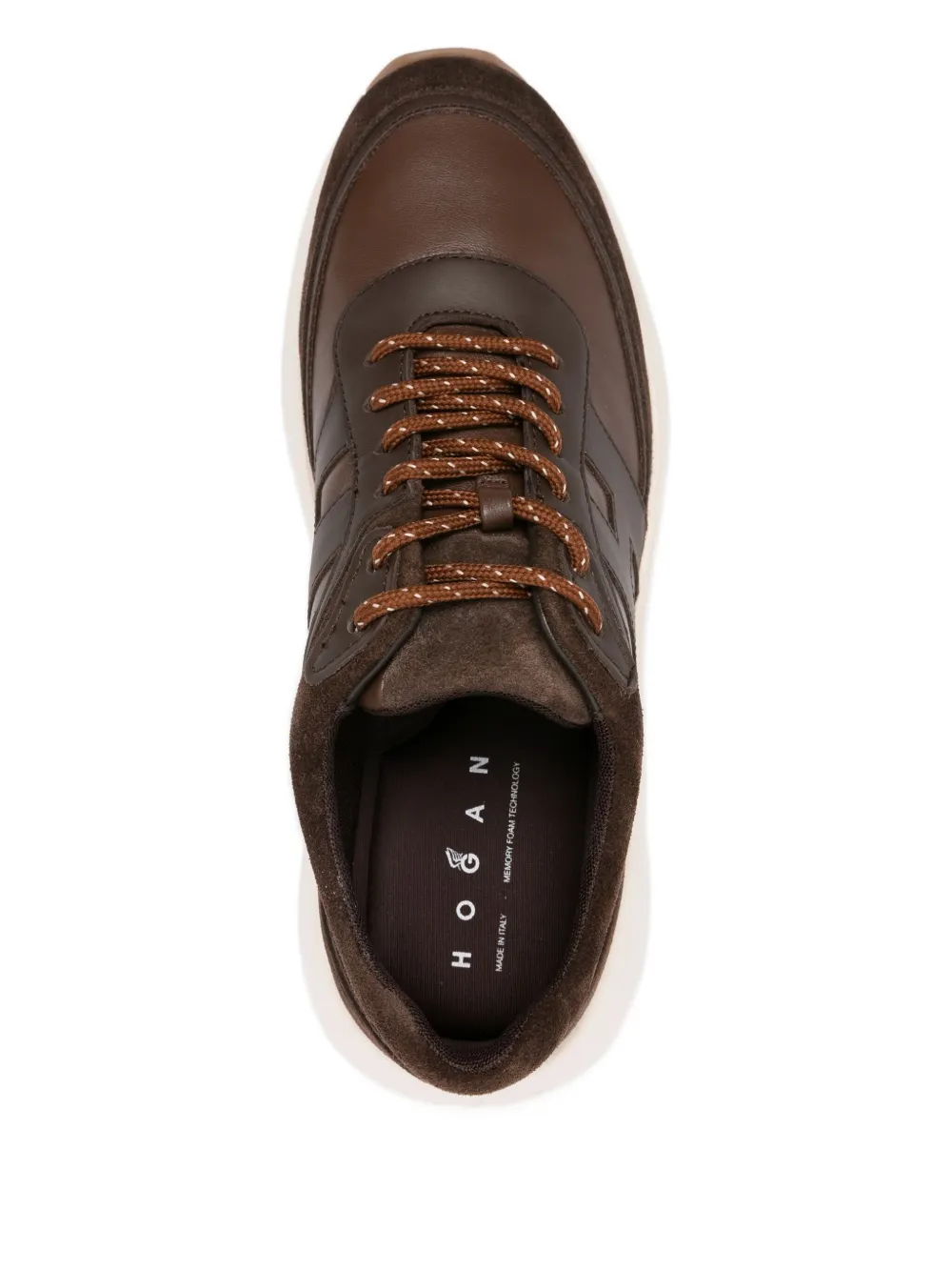 Hogan leather suede sneakers Brown