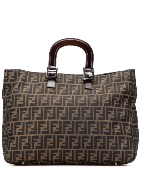 Fendi Pre-Owned 2000-2010 Large Zucca Canvas Twins tote bag