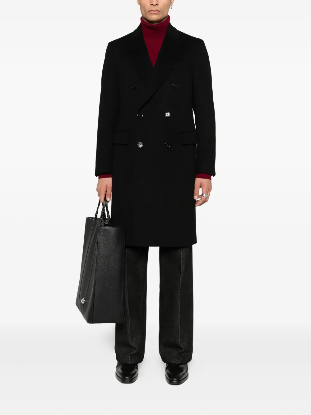 Lardini double-breasted virgin-wool coat | Double Breasted Coats | Image 2