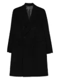 Lardini double-breasted virgin-wool coat - Black