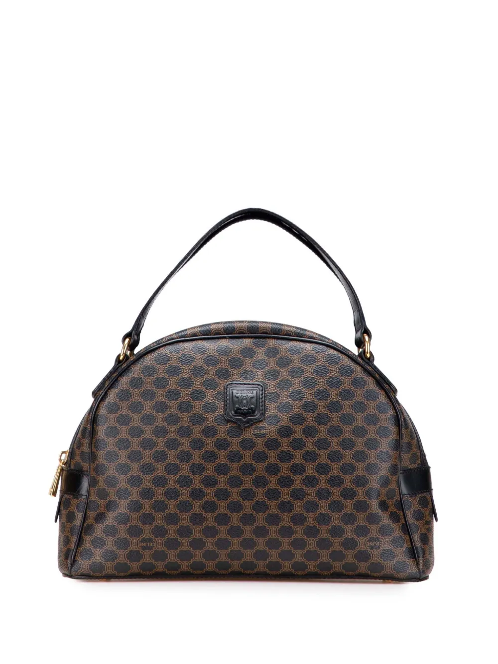 Pre-owned Celine 1997 Macadam Coated Canvas Handbag In Brown