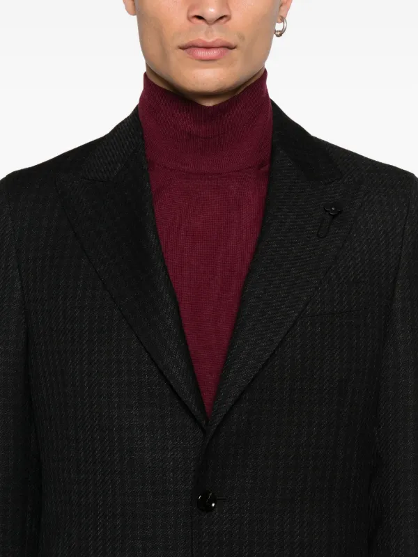 Lardini ハウンドトゥース ジャケット | ブラック | FARFETCH JP