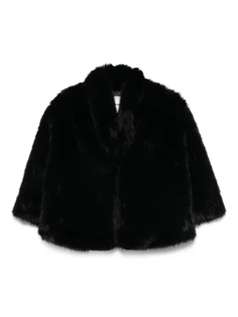 MSGM Kids faux-fur cropped jacket