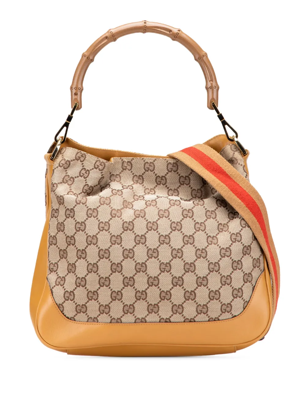 Gucci Pre-Owned 2000-2015 GG Canvas Bamboo Web satchel - ブラウン Gucci Pre-Owned 2000-2015 GG Canvas Bamboo Web satchel - ブラウン