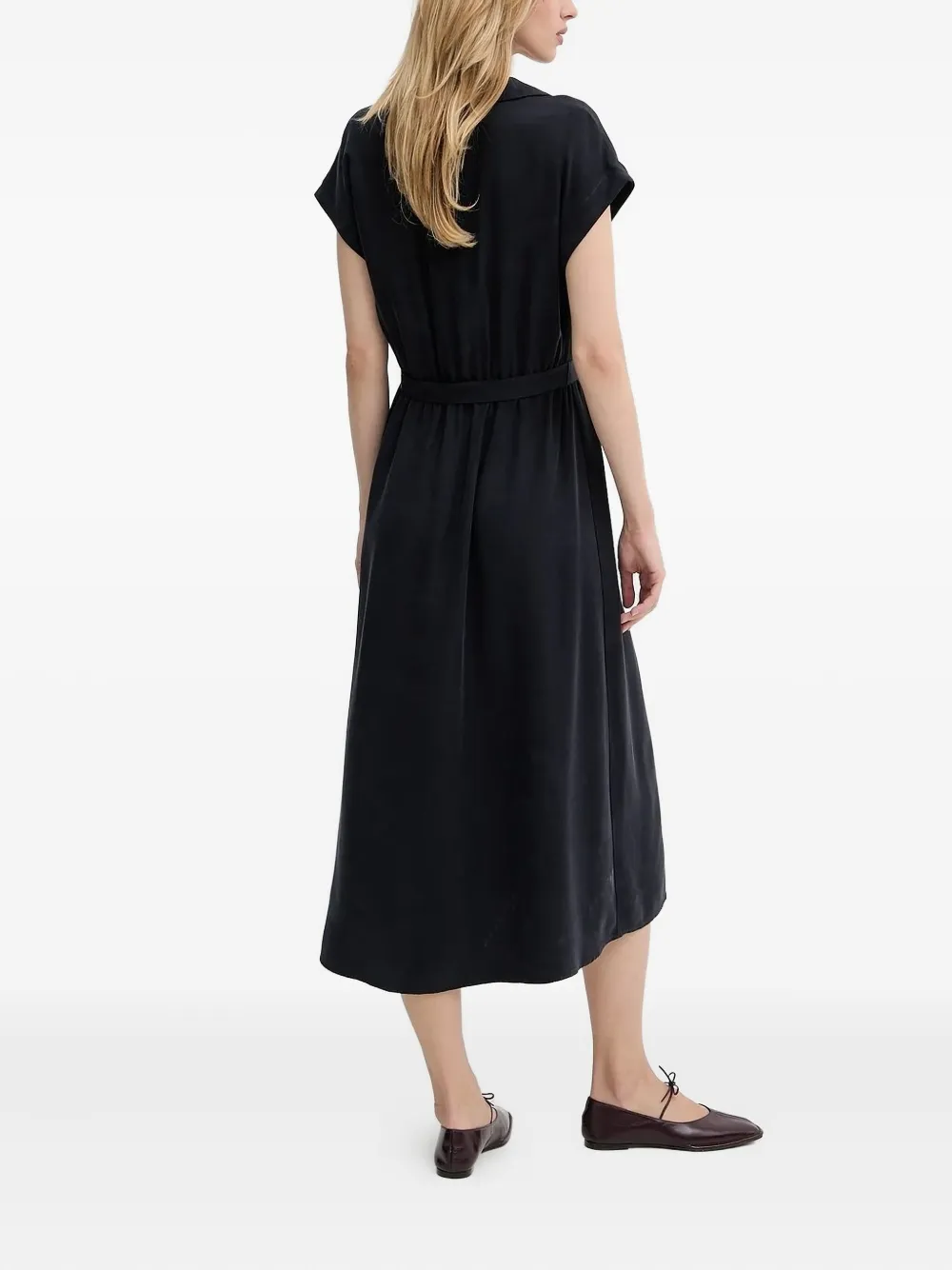 Marc O'Polo button-down belted midi dress - Blauw