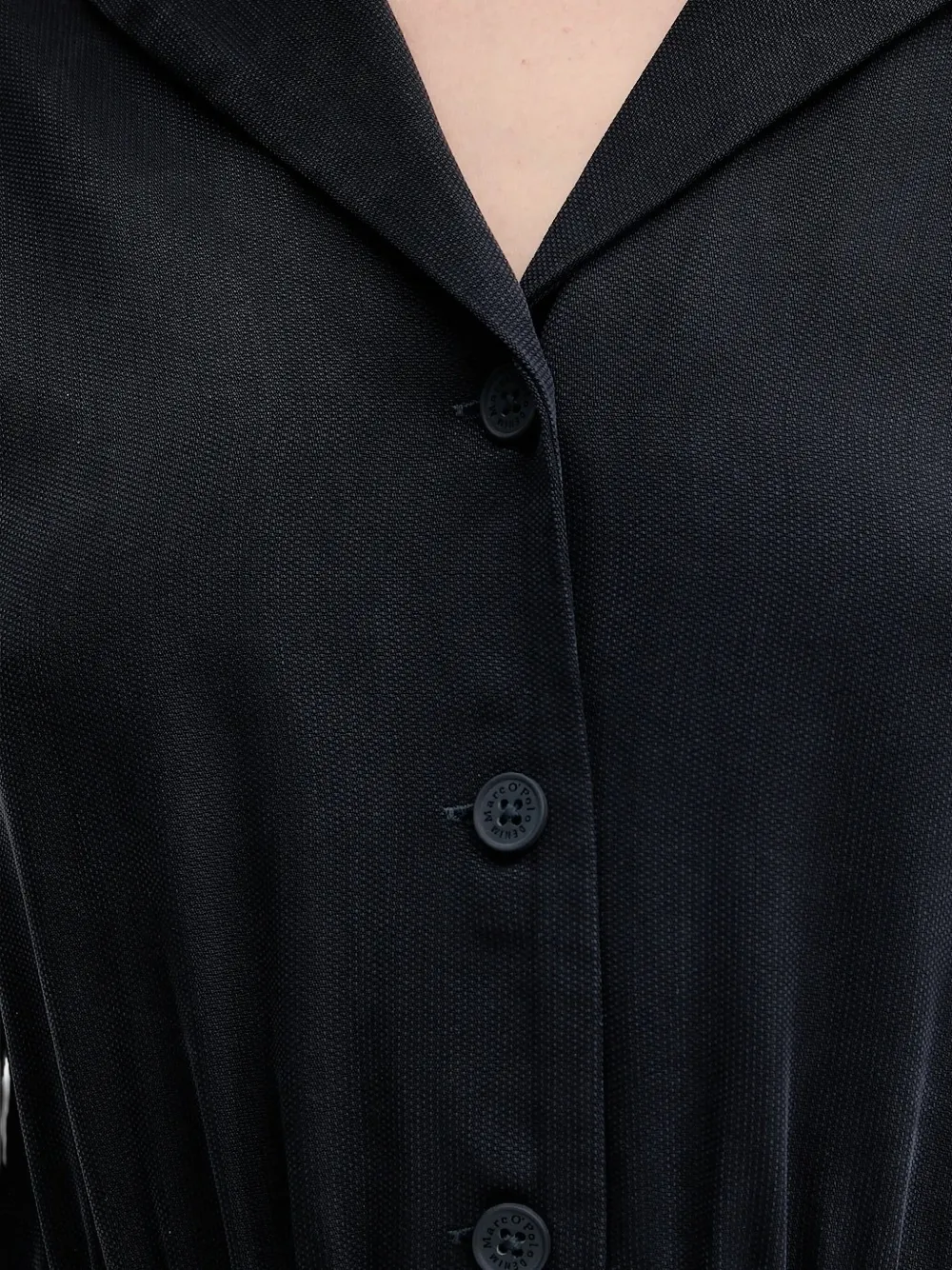 Marc O'Polo button-down belted midi dress Blauw
