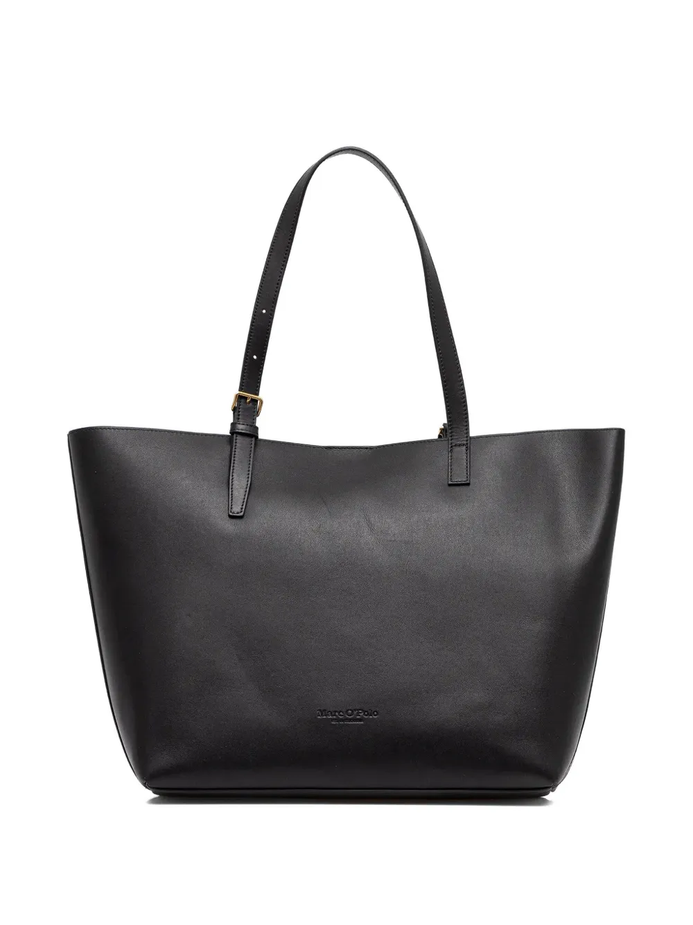Marc O'Polo top-handle leather tote bag - Zwart