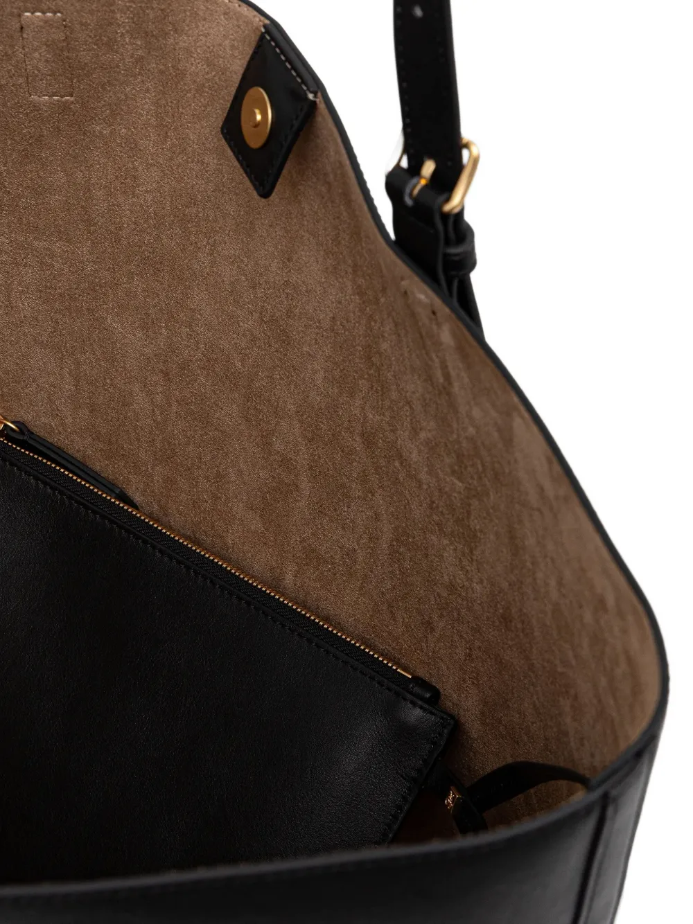Marc O'Polo Leren shopper Zwart