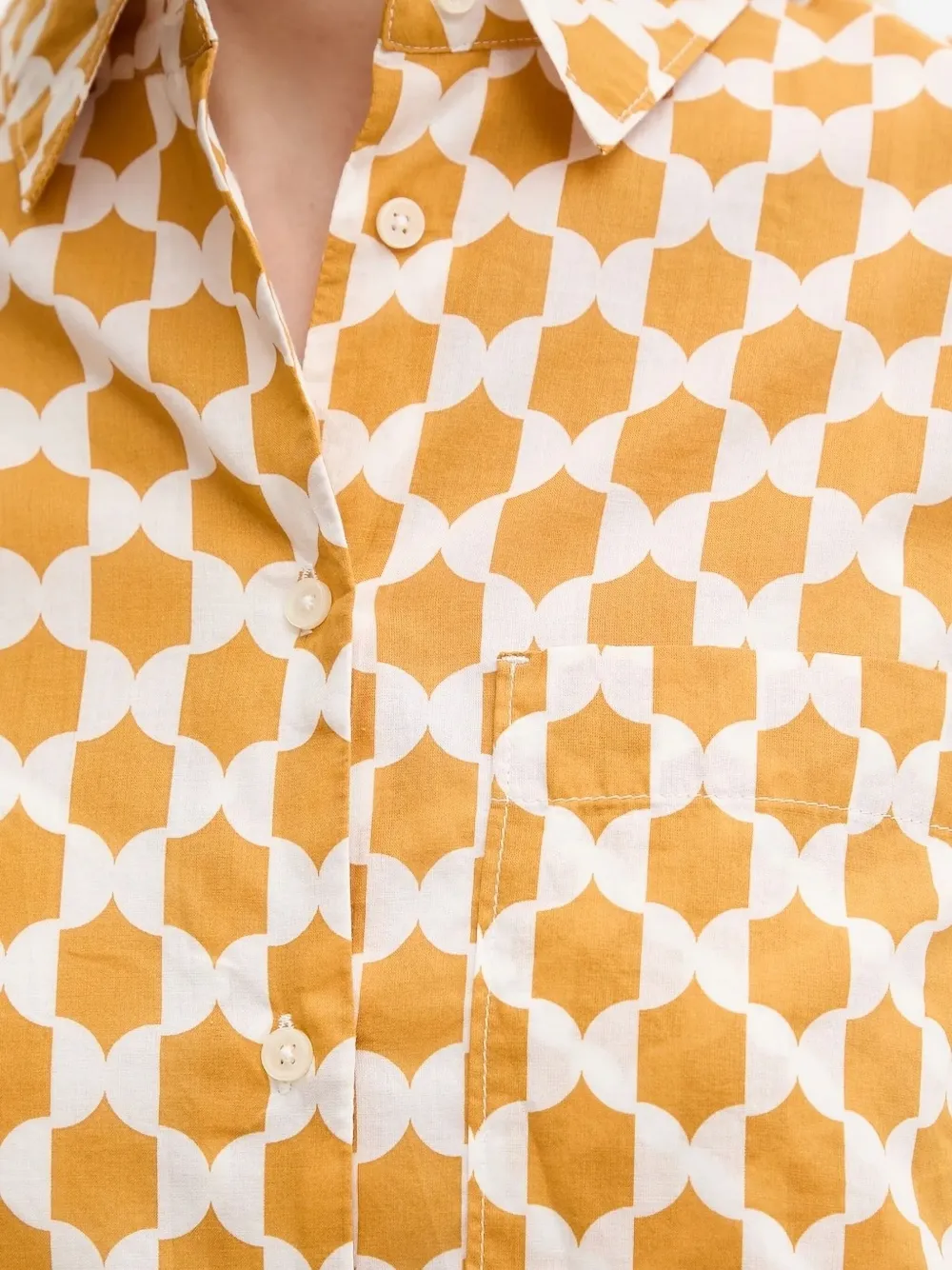 Marc O'Polo Blousejurk met geometrische print Geel