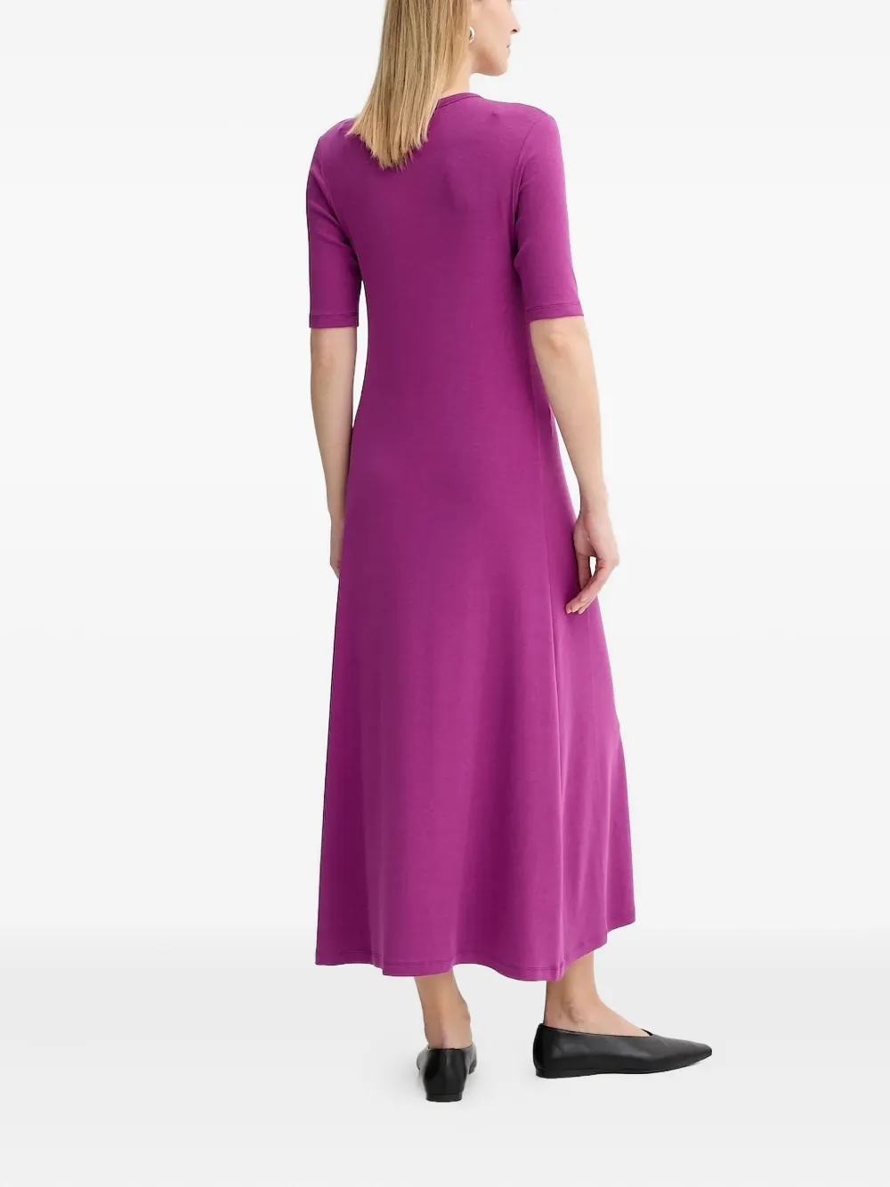 Marc O'Polo Midi-jurk met ronde hals Paars
