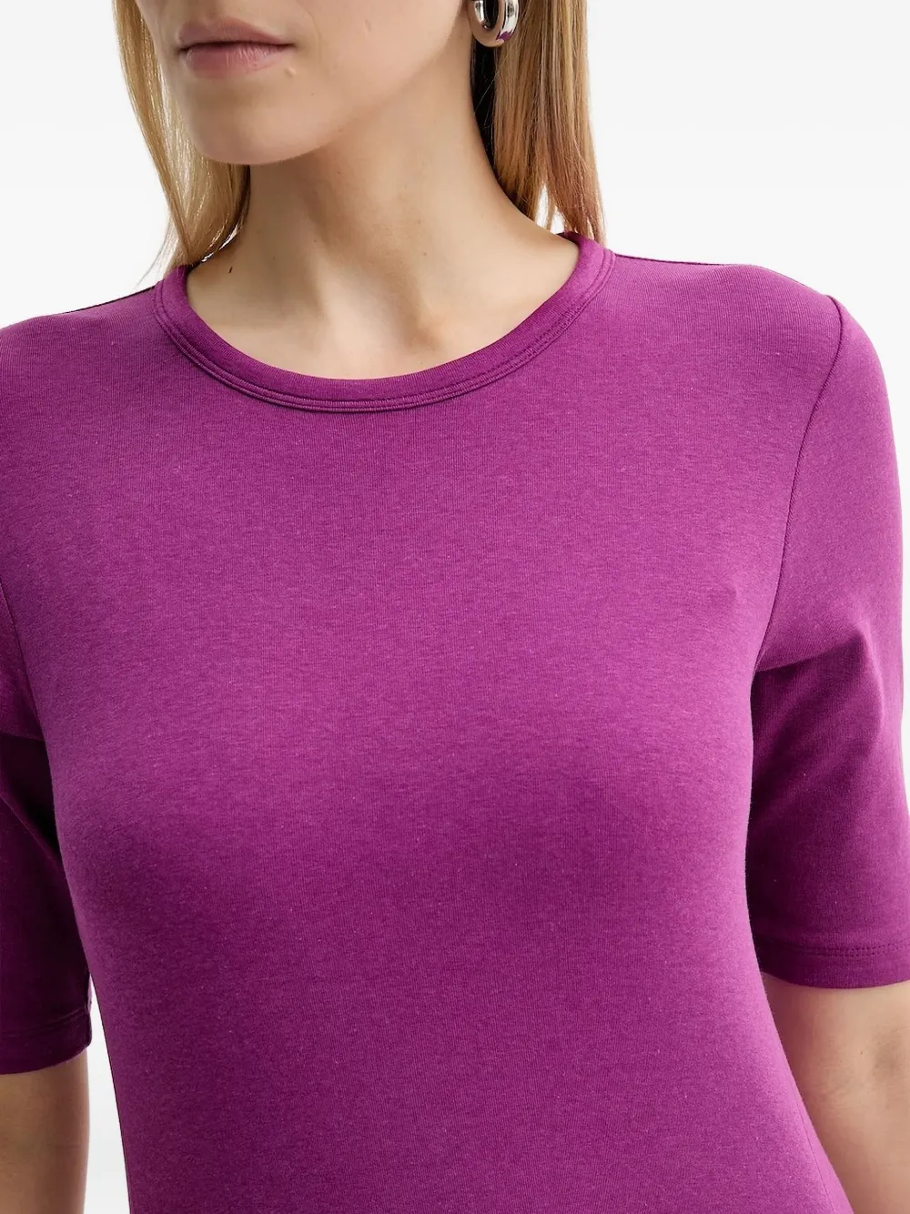 Marc O'Polo Midi-jurk met ronde hals Paars