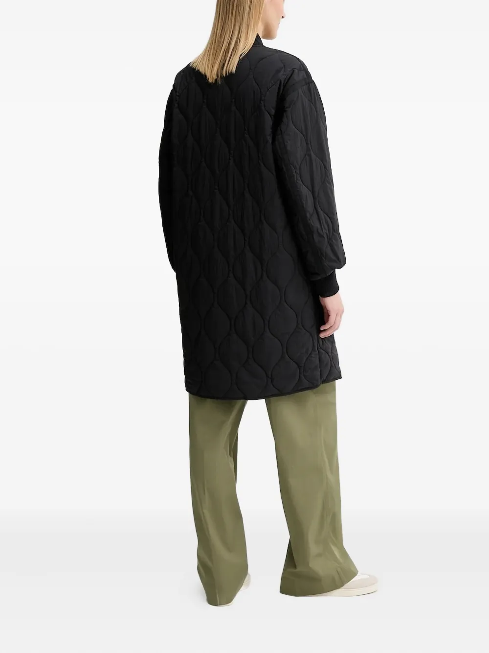 Marc O'polo Quilted Bomber Coat In Black