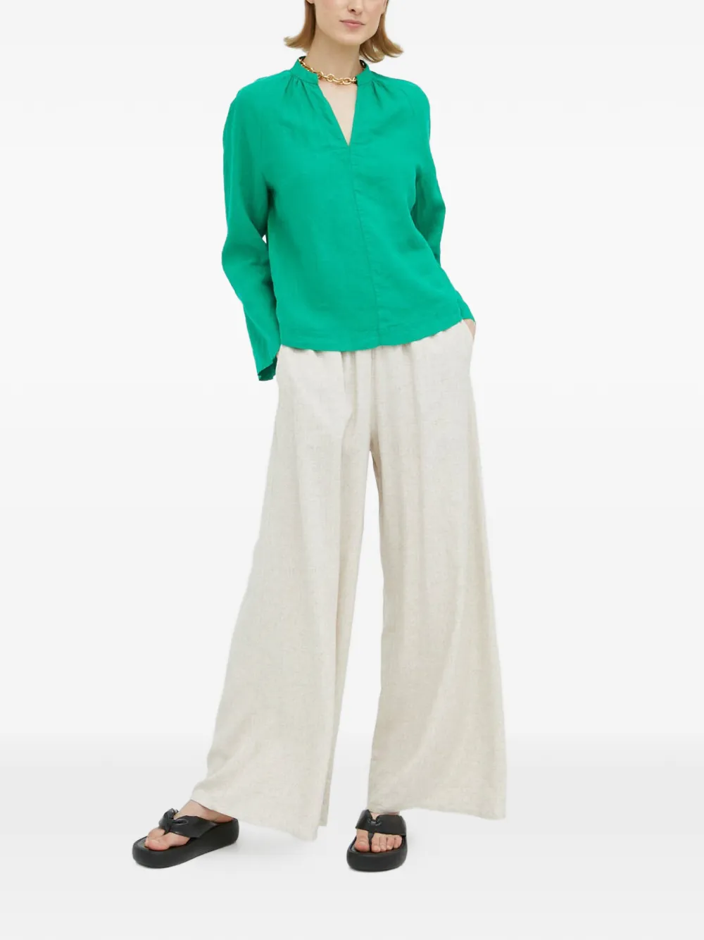  Marc O'polo V-neck Blouse - Green 