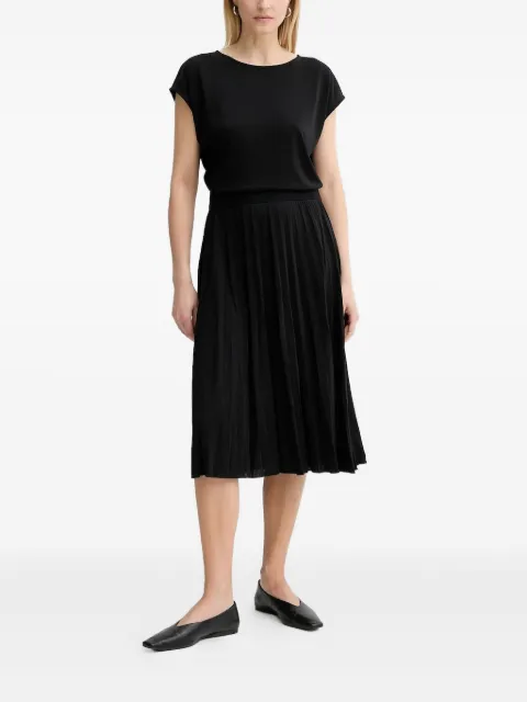 Marc O'Polo pleated cap-sleeve dress