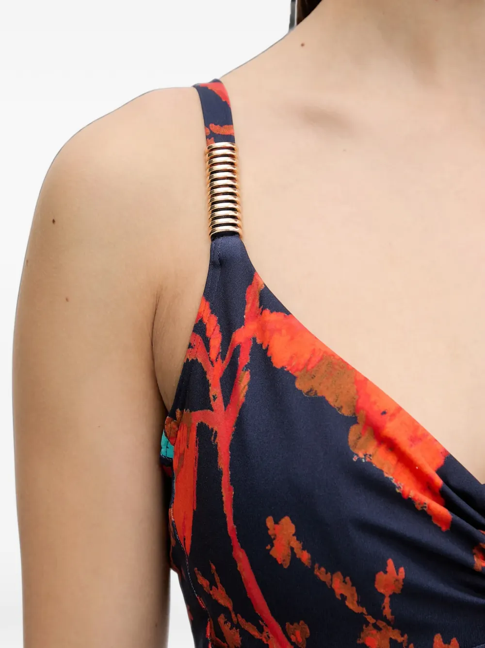 Chantelle Badpak met bloemenprint Blauw