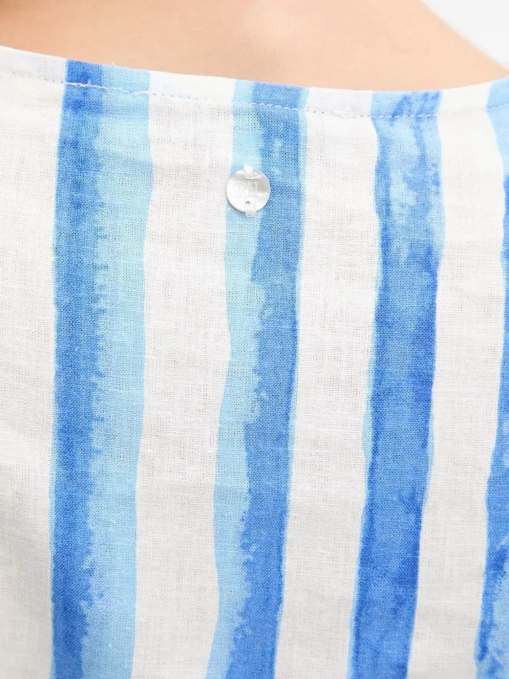 Puff-Sleeve Striped Top