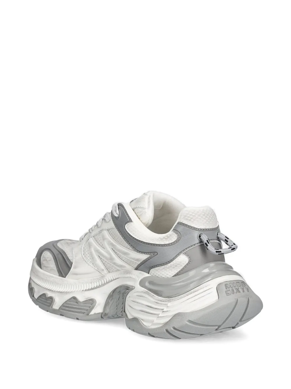 Miss Sixty Textured-platform Sneakers In White