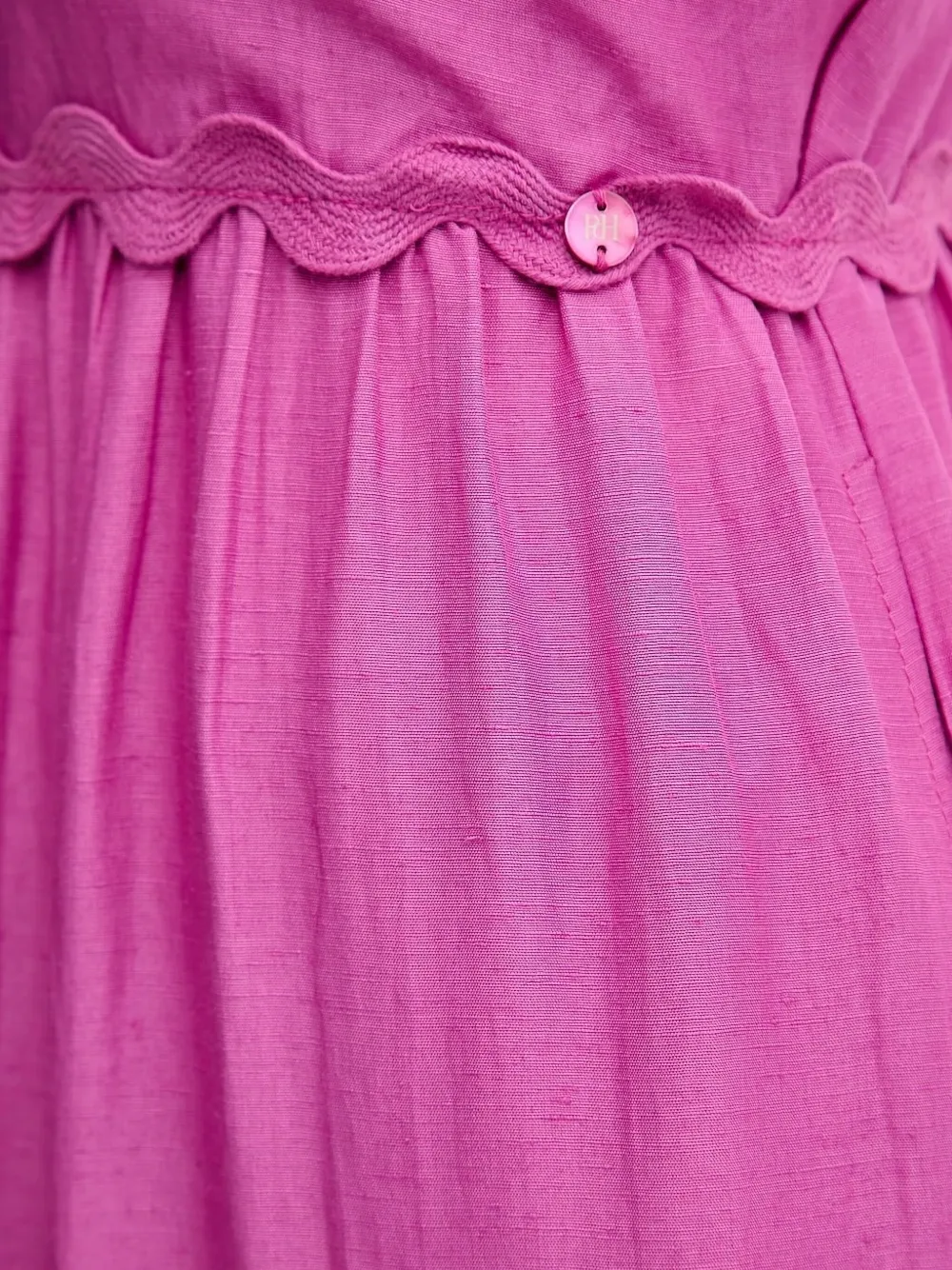 Pedro Del Hierro Gelaagde midi-jurk met gewelfde afwerking Roze