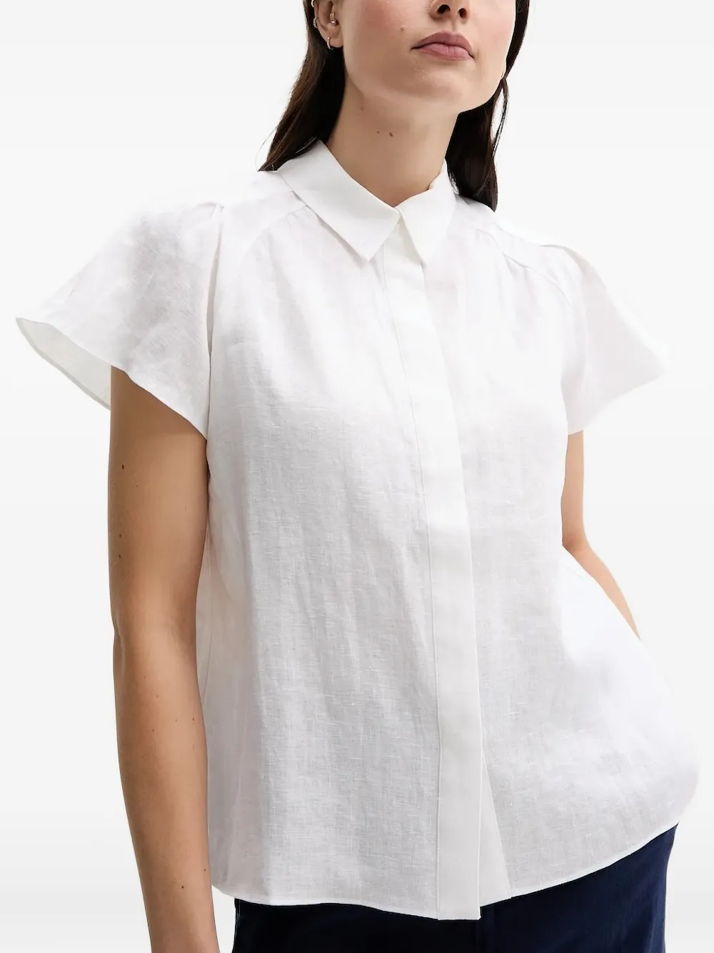 Pedro Del Hierro Short-sleeve Collared Shirt In White