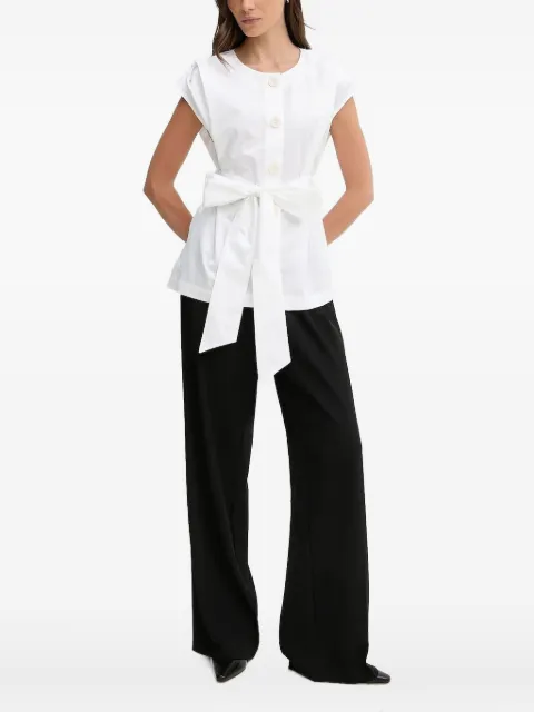 Pedro Del Hierro button-fastening bow-detail top