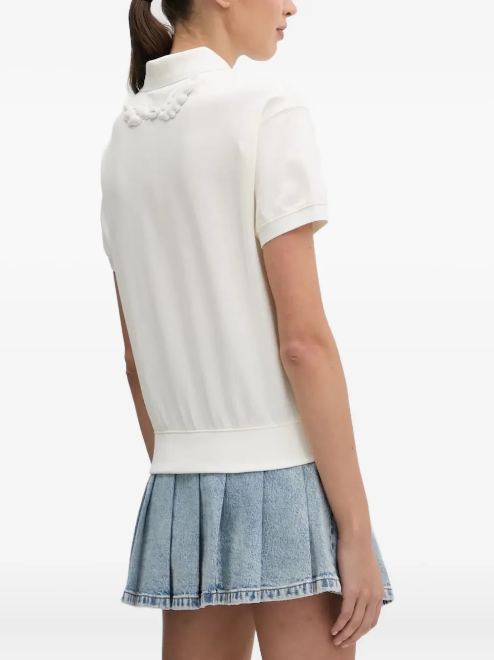 Miss Sixty ANGEL WINGS poloshirt met touwdetail - Wit