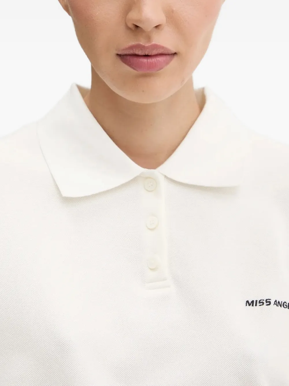 Miss Sixty ANGEL WINGS rope-detail polo shirt Wit
