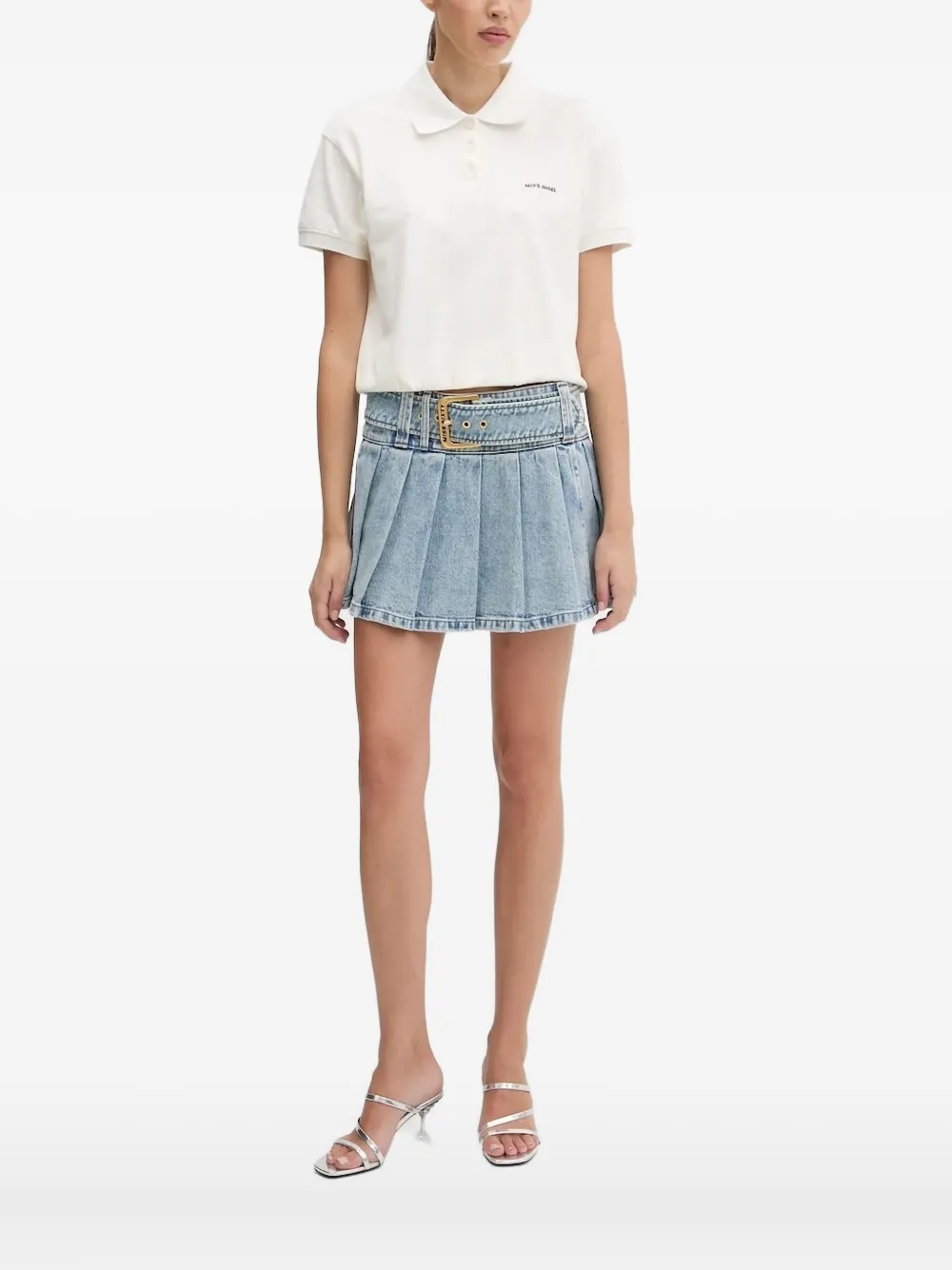Miss Sixty ANGEL WINGS rope-detail polo shirt Wit