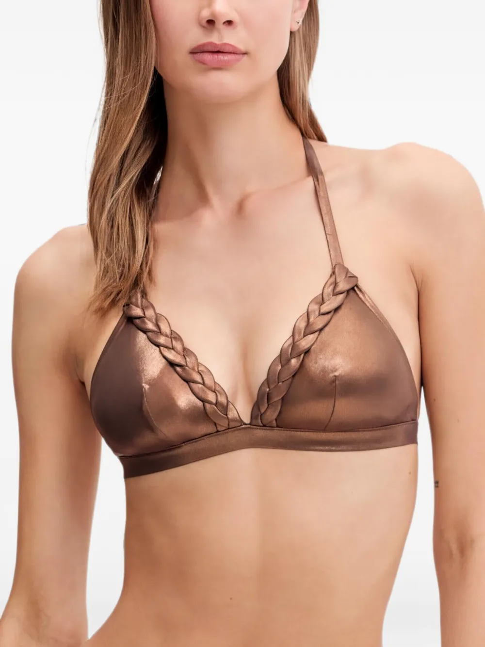 Chantelle Top bikini intrecciato - Marrone