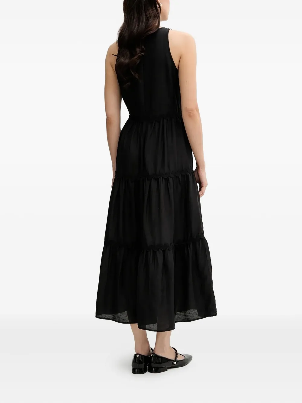 Pedro Del Hierro Sleeveless Midi Dress In Black