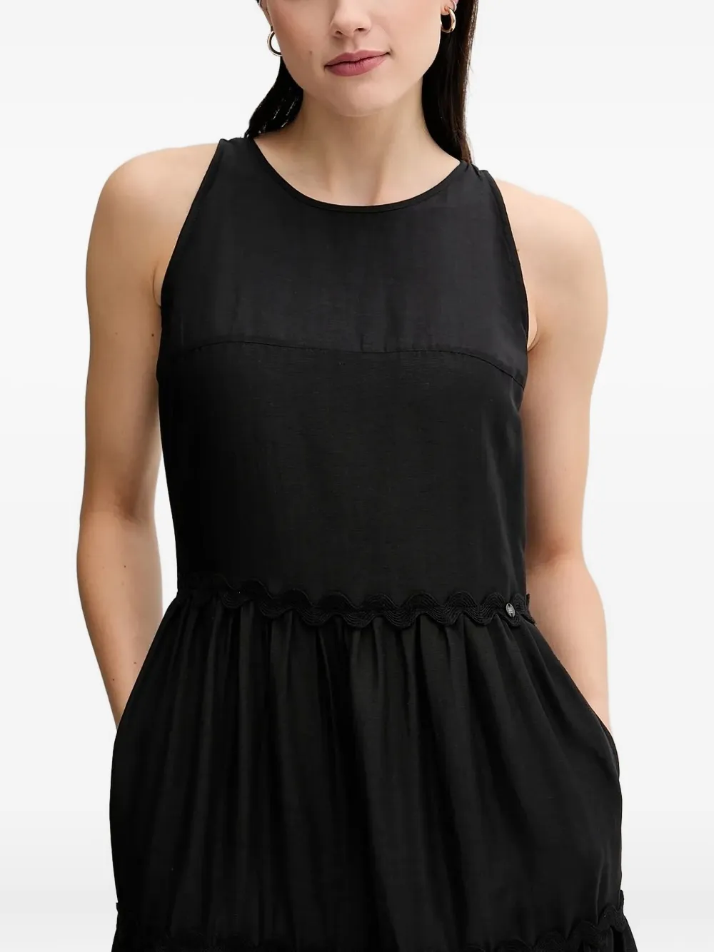 Pedro Del Hierro Sleeveless Midi Dress In Black