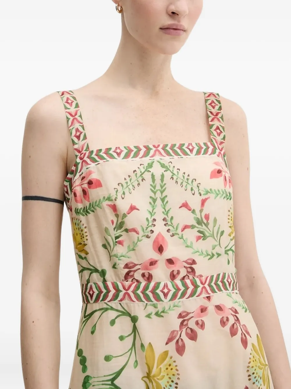 Pedro Del Hierro Jurk met bloemenprint Beige