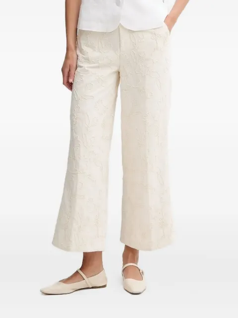Pedro Del Hierro embroidered flared trousers