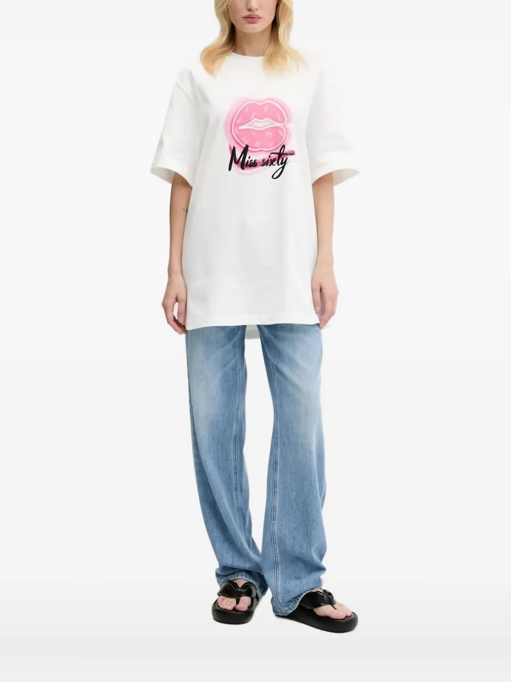 Miss Sixty Graphic-print T-shirt In White