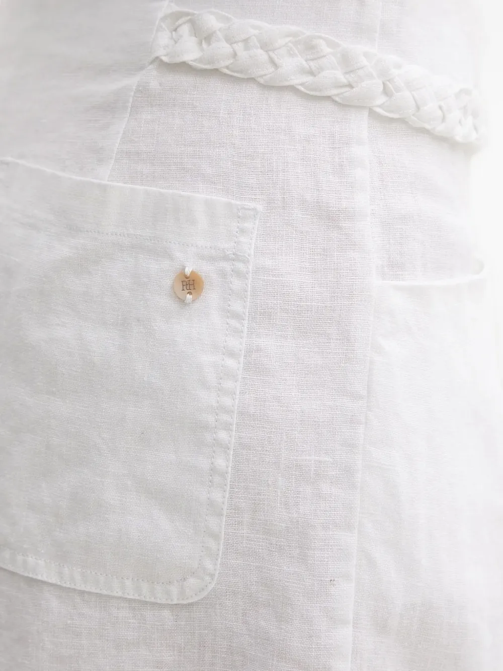 Pedro Del Hierro Braided-waist Linen Shorts In White